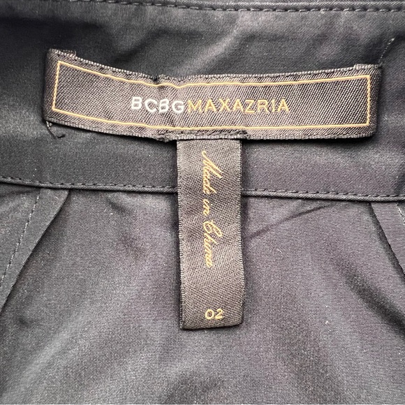 BCBG MAXAZRIA Natasha Woven Taffeta Dress Size 2 Gothic - Picture 8 of 10